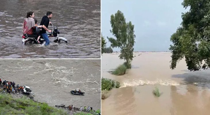পাকিস্তানে ভারি বৃষ্টিতে প্লাবিত ৪০০ বর্গকিলোমিটার এলাকা, নিহত ৭
